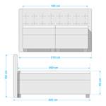 Boxspring Damville Donkergrijs