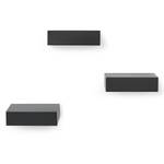 Tablettes murales Showcase (lot de 3) Noir