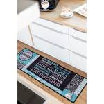 Tapis de cuisine Cafe Matière plastique - Turquoise / Gris