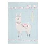 Tapis enfant Lama Lulu I Polyester - Bleu layette - 120 x 170 cm