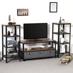 Banc TV Morristown Marron / Noir - Largeur : 100 cm