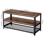 TV-Rack Morristown Braun / Schwarz - Breite: 100 cm