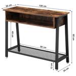 Wandtafel Ventron bruin/zwart