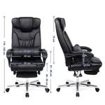 Chaise de bureau Flers Imitation cuir / Acier inoxydable - Noir