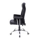 Chaise de bureau Cisse Velours / Acier inoxydable - Noir