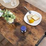 Eettafel Rahay rustieke eikenhouten look/zwart