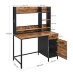 Bureau Hostun rustieke eikenhouten look/zwart