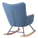 Rocking chair Vessey I Tissu - Bleu ciel