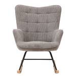 Schommelfauteuil Vessey II ribfluweel - cappucinokleurig