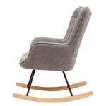 Schommelfauteuil Vessey II ribfluweel - cappucinokleurig