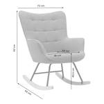 Schommelfauteuil Vessey II ribfluweel - cappucinokleurig