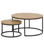 Tables basse Senez II (lot de 2) Imitation chêne sauvage / Noir