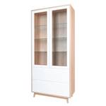 Vitrinenschrank Banjul Weiß / Beige