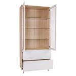 Vitrinenschrank Banjul Weiß / Beige