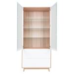 Vitrinenschrank Banjul Weiß / Beige