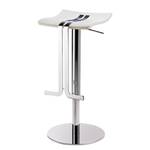 Tabouret de bar myWAVE l Matière plastique / Chrome - Blanc