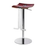 Tabouret de bar myWAVE lI Cuir - Chrome - Rouge