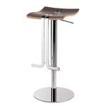 Tabouret de bar myWAVE lI Cuir - Chrome - Mocca