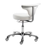 Chaise pivotante myJAZZ Imitation cuir / Aluminium - Blanc