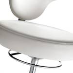 Chaise pivotante myJAZZ Imitation cuir / Aluminium - Blanc