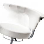 Chaise pivotante myJAZZ Imitation cuir / Aluminium - Blanc