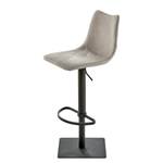 Chaise de bar myTOBY ll Imitation cuir / Acier - Gris / Noir