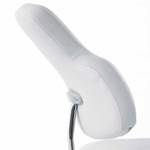 Chaise pivotante myMAX Imitation cuir / Aluminium - Blanc