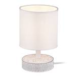 Lampe Marie Tissu / Céramique - 1 ampoule - Blanc