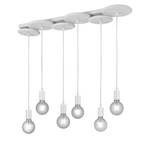 Hanglamp Discus aluminium - 6 lichtbronnen - Wit