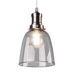 Hanglamp Vita transparant glas/aluminium - 1 lichtbron - Zilver