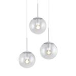 Hanglamp Balini I glas/aluminium - 3 lichtbronnen - Wit