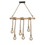 Suspension Wilma Bambou massif - 6 ampoules