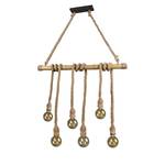 Suspension Wilma Bambou massif - 6 ampoules