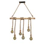 Suspension Wilma Bambou massif - 6 ampoules