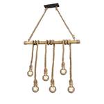 Suspension Wilma Bambou massif - 6 ampoules