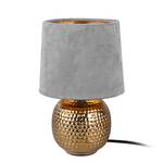 Lampe Sophia Velours / Céramique - 1 ampoule - Gris