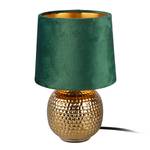 Tafellamp Sophia fluweel/keramiek - 1 lichtbron - Groen