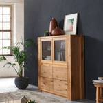 Highboard Flatwoods I Incl. verlichting - massief wild eikenhout