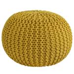 Strickpouf Edson Mischgewebe - Gelb