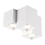 Plafondlamp Fernando kunststof/aluminium - Wit - Aantal lichtbronnen: 3