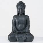 Buddha Jarven I Kunstharz - Schwarz - 30 x 68 cm