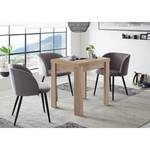 Eettafel Dracy II Grof gezaagd eikenhouten look - Breedte: 80 cm