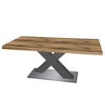Table Macey (Extensible) - Imitation chêne parqueté - Largeur : 180 cm - Anthracite
