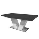 Table Jully (Extensible) - Graphite - Largeur : 180 cm - Blanc