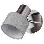 Plafonnier Wailer Tissu / Aluminium - Argenté - Nb d'ampoules : 1