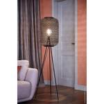 Lampadaire Calla I Rotin / Fer - 1 ampoule - Noir