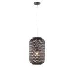 Suspension Calla I Rotin / Fer - 1 ampoule - Noir