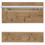 Wandgarderobe Liffre Artisan eikenhouten look/hoogglans wit