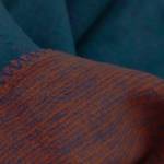 Plaid Duo Cotton Melange textielmix - Bruin/petrolblauw