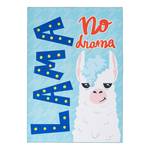 Kindervloerkleed My Torino Drama Lama II chenille - blauw - 80 x 120 cm